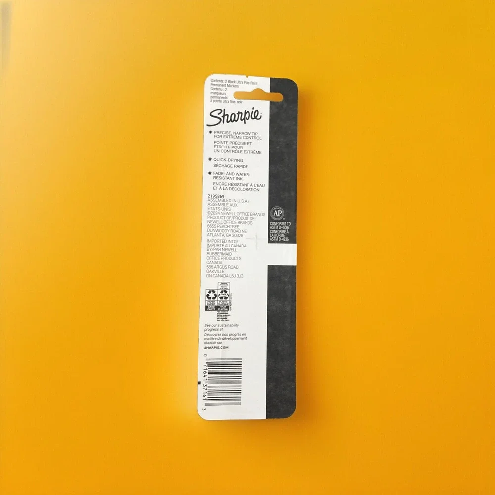 37161PP‎ Permanent Markers, Ultra Fine Point, Black, 2 Count